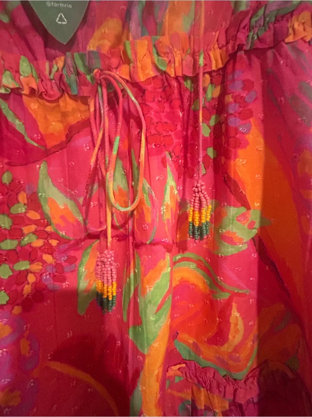 FARM Rio Pink, Orange & Green Floral Mini Dress - Picture 4 of 5